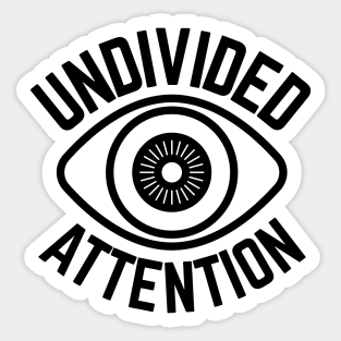 The Office – Undivided Attention Black Sticker